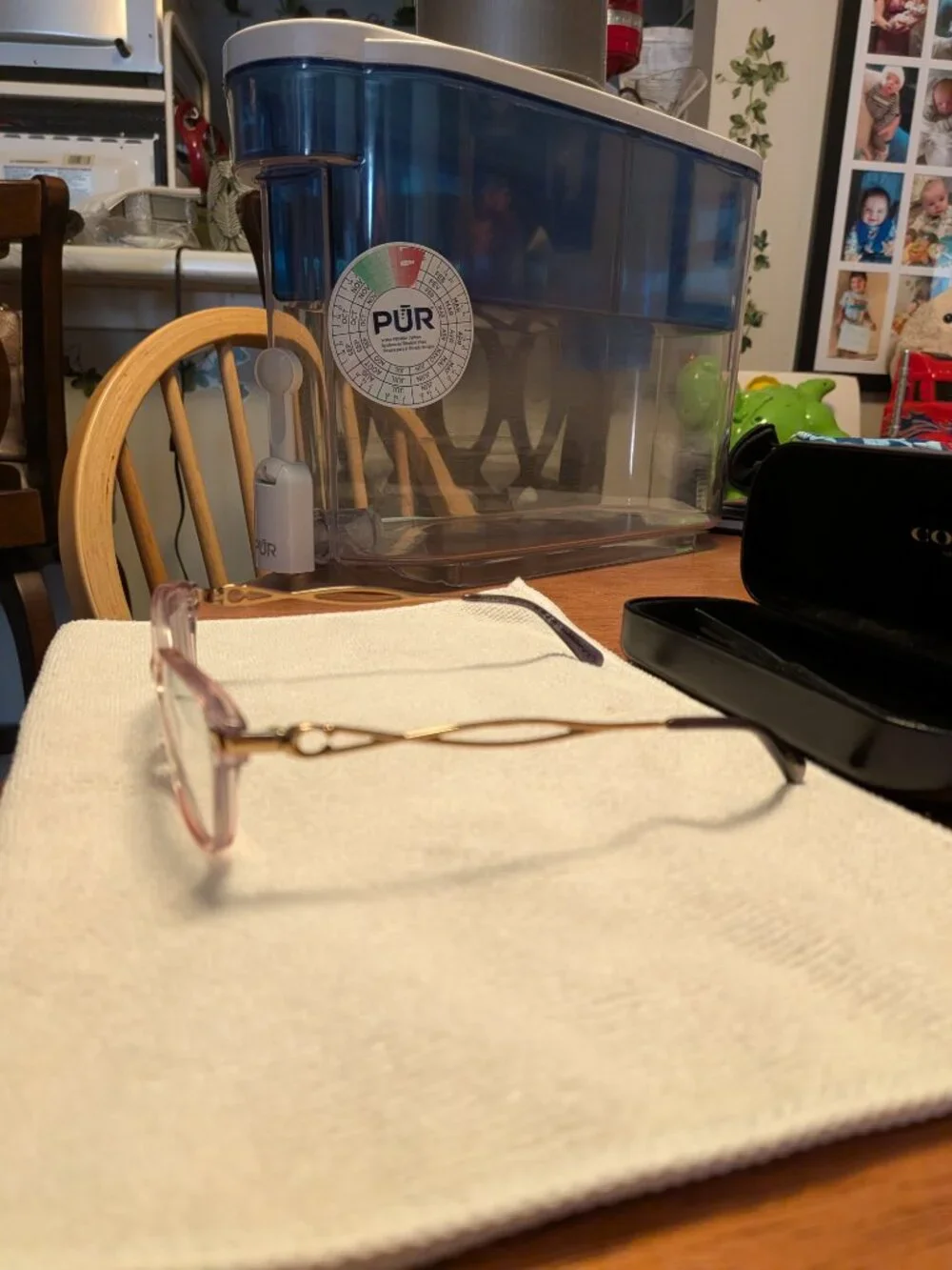 COACH Gradient Transparent Violet Eyeglasses w/ Case
